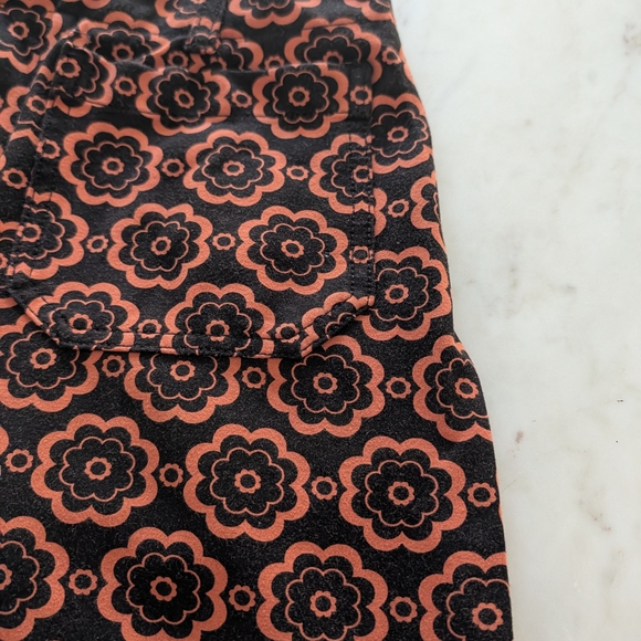 Maeve Black and Orange Floral Pants - Picture 2 of 5
